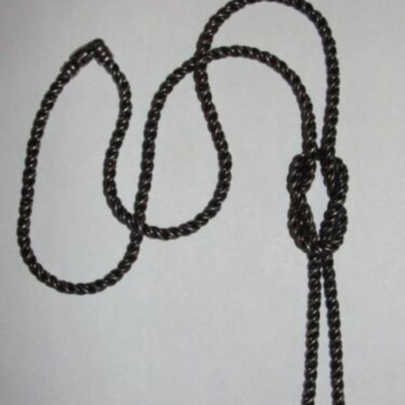 Sterling Silver Nautical Knot Tassel Necklace Unisex